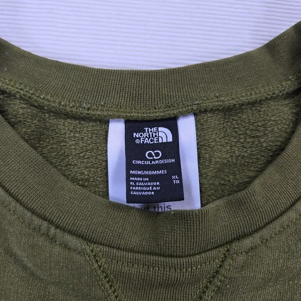 The North Face Heritage Patch Crew Outdoor Green Sweatshirt Men's Size XL